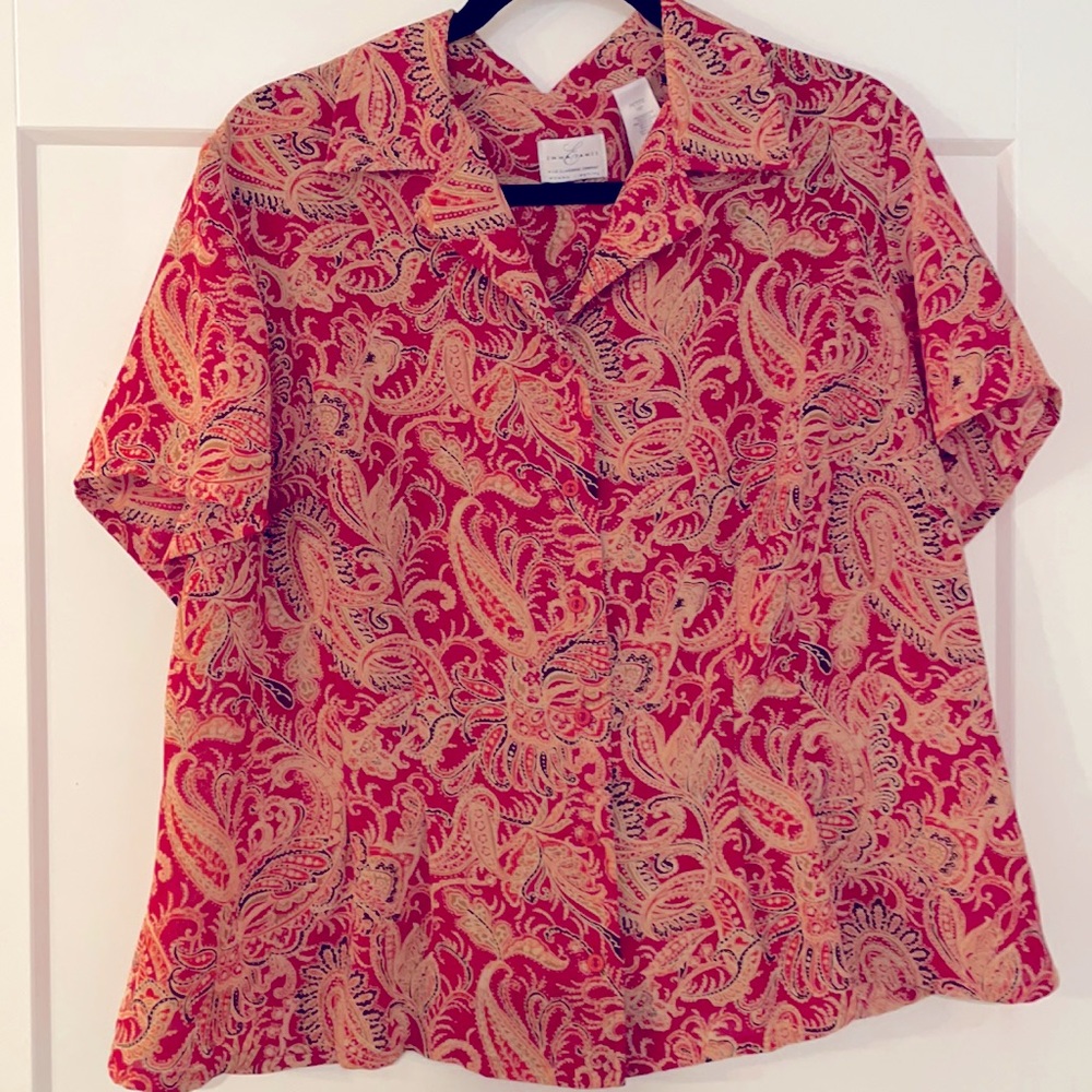 Emma Dawes Liz Claiborne button up top 16P